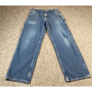 Carhartt Carpenter Jeans Mens 36x32 (34x31) Dungaree Fit Pants B13 DST